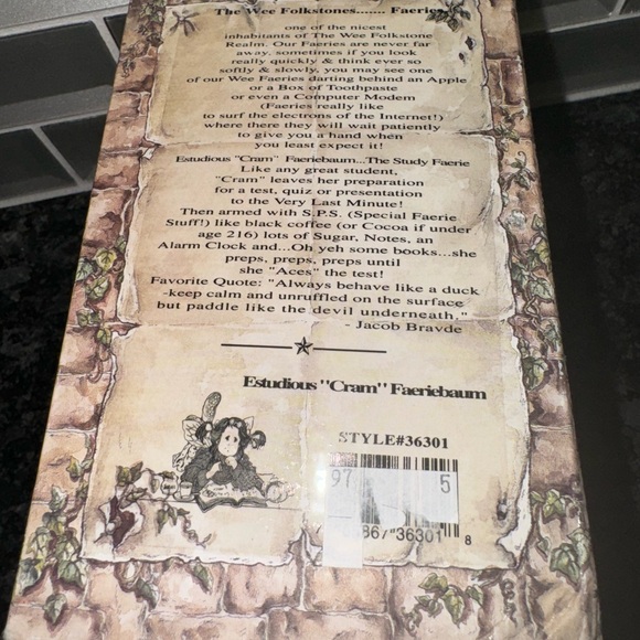 Boyds Bears Wee Folkstone Collection Estudious " Cram" Faeriebaum  4E/4590 - Picture 7 of 7